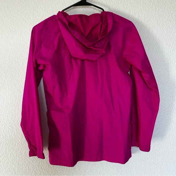 Lands' End Bright Pink Windbreaker Lightweight Zip Jacket With Velcro Pockets - Picture 2 of 14